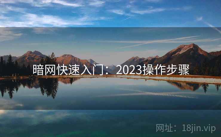 暗网快速入门:2023操作步骤 暗网快速入门:2023操作步骤