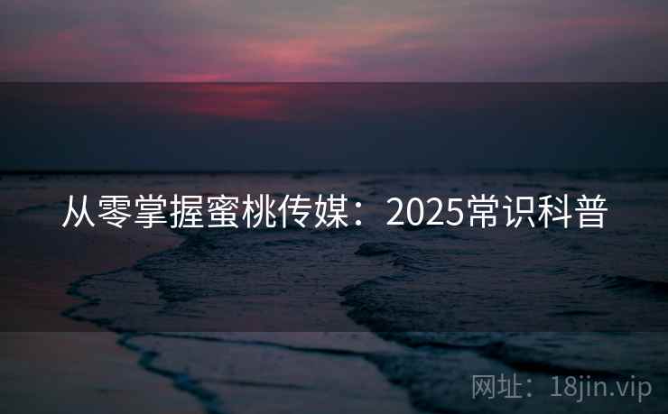 从零掌握蜜桃传媒：2025常识科普