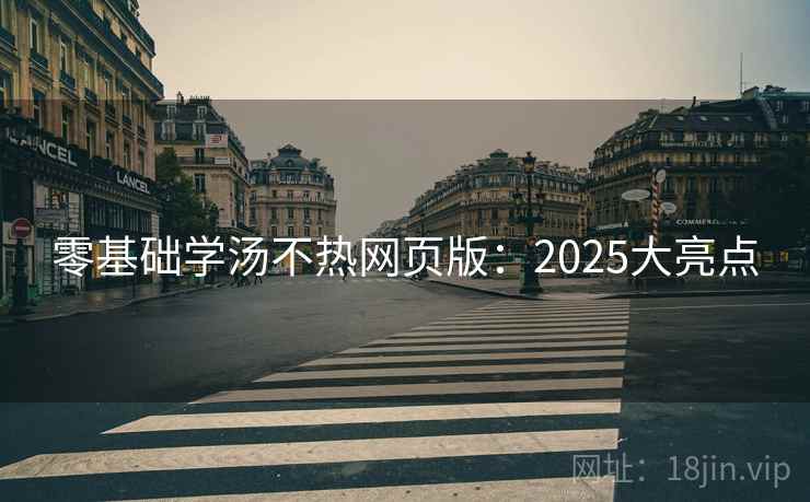 零基础学汤不热网页版：2025大亮点