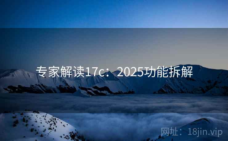 专家解读17c：2025功能拆解